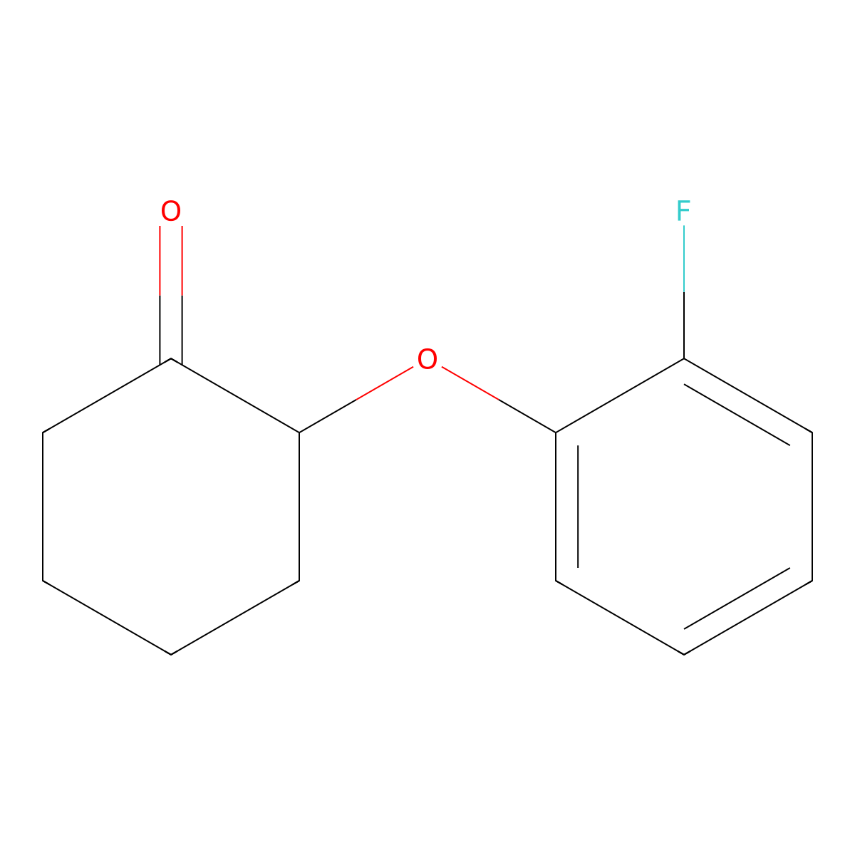 2-(2-Fluorophenoxy)cyclohexan-1-one molecular structure, CAS 1783533-63-0