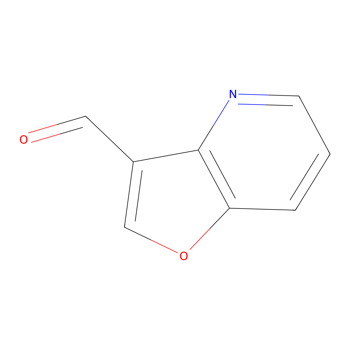 Furo[3,2-b]pyridine-3-carbaldehyde molecular structure, CAS 1783534-23-5
