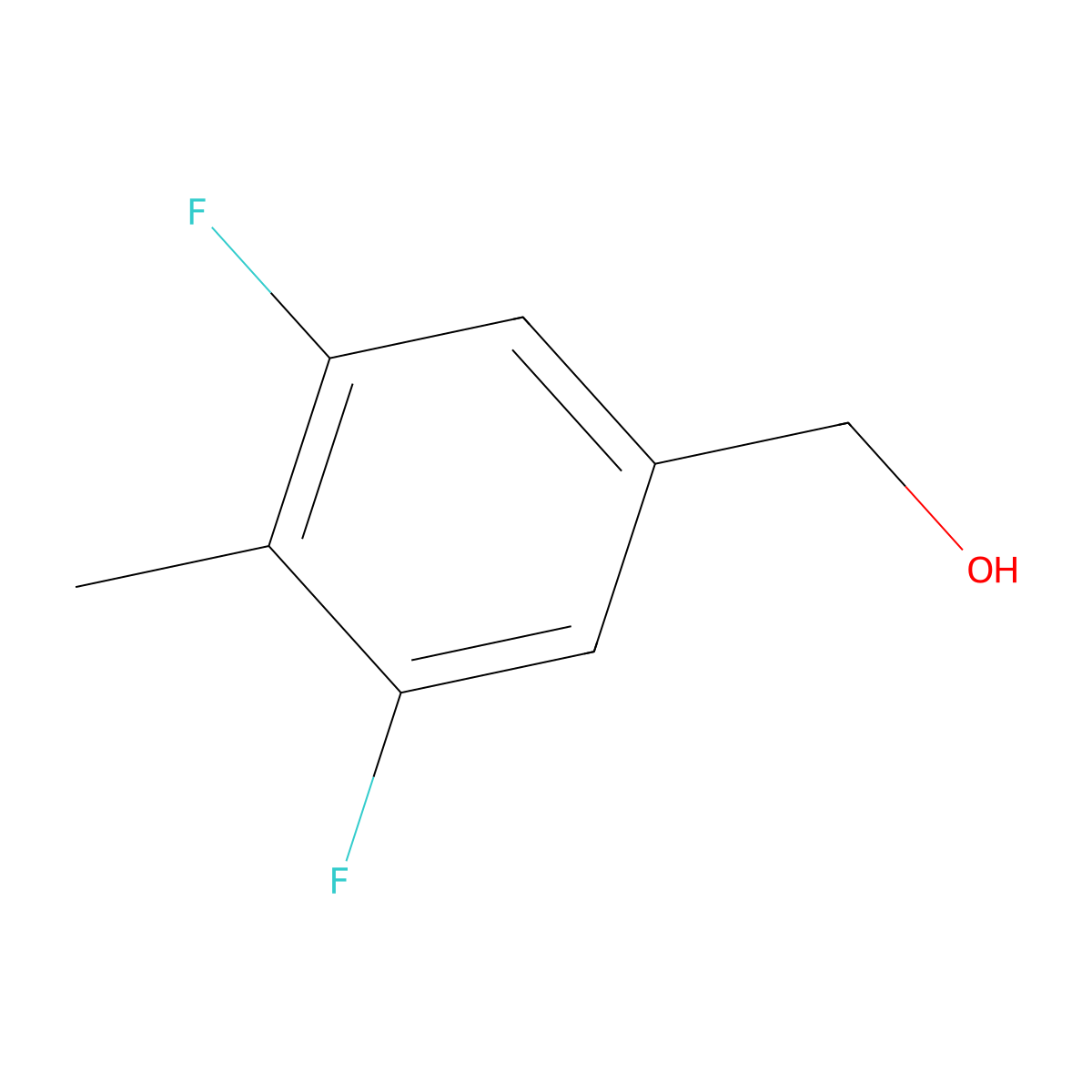 3,5-Difluoro-4-methylbenzyl alcohol molecular structure, CAS 1783540-14-6