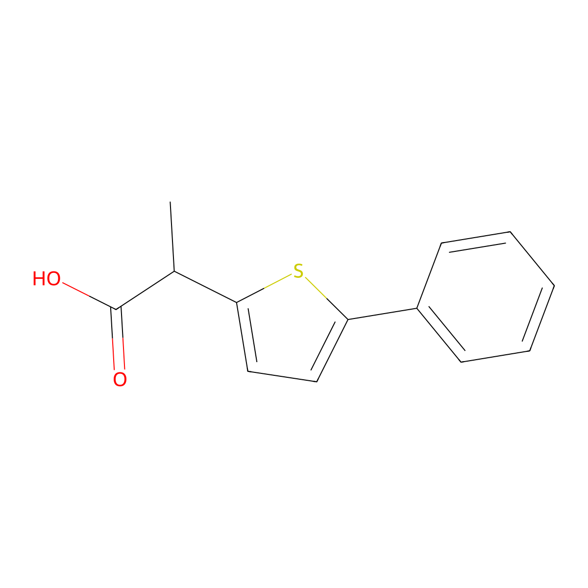 2-(5-Phenylthiophen-2-yl)propanoic acid molecular structure, CAS 1783541-29-6