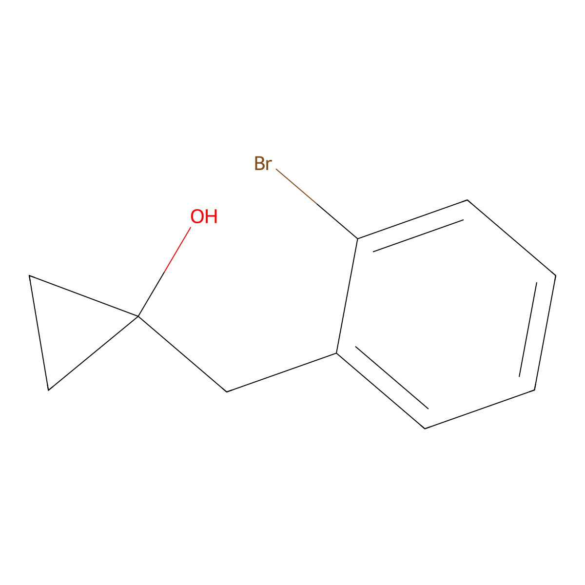 1-[(2-Bromophenyl)methyl]cyclopropan-1-ol molecular structure, CAS 1783541-83-2