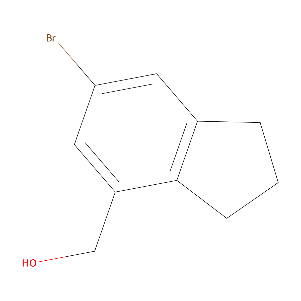 (6-Bromo-2,3-dihydro-1H-inden-4-yl)methanol molecular structure, CAS 1783542-18-6