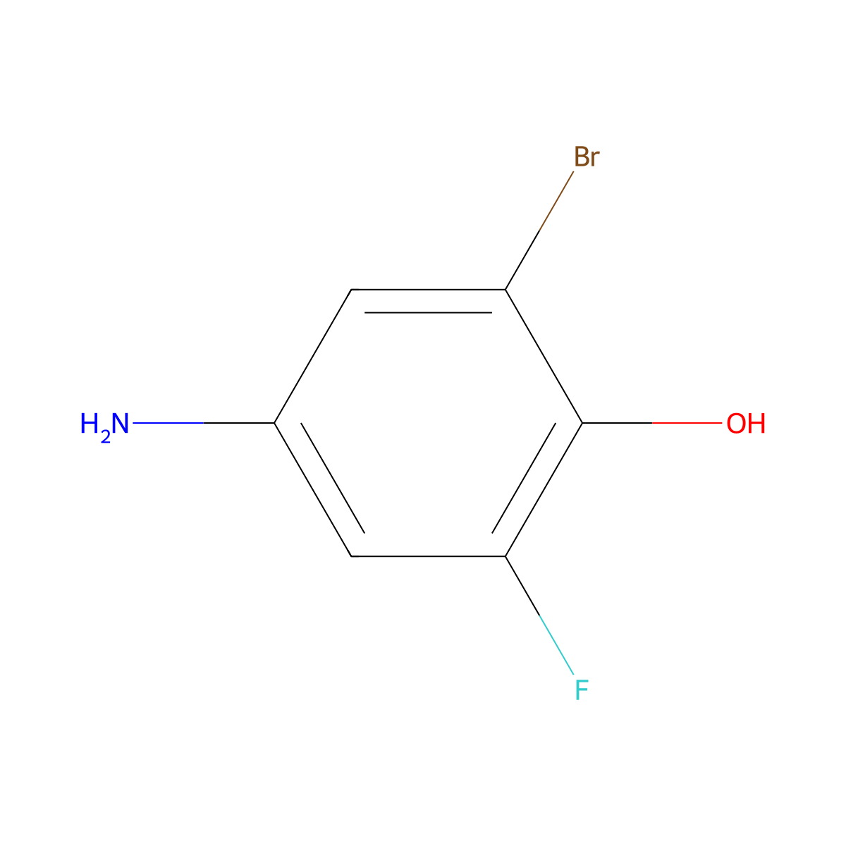 4-Amino-2-bromo-6-fluorophenol molecular structure, CAS 1783544-55-7