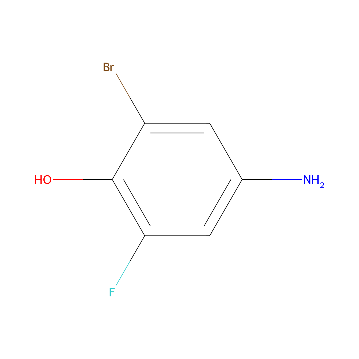 4-Amino-2-bromo-6-fluorophenol molecular structure, CAS 1783544-55-7