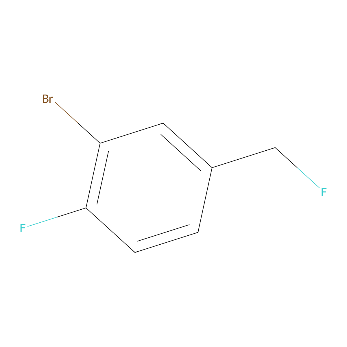 2-Bromo-1-fluoro-4-(fluoromethyl)benzene molecular structure, CAS 1783551-07-4