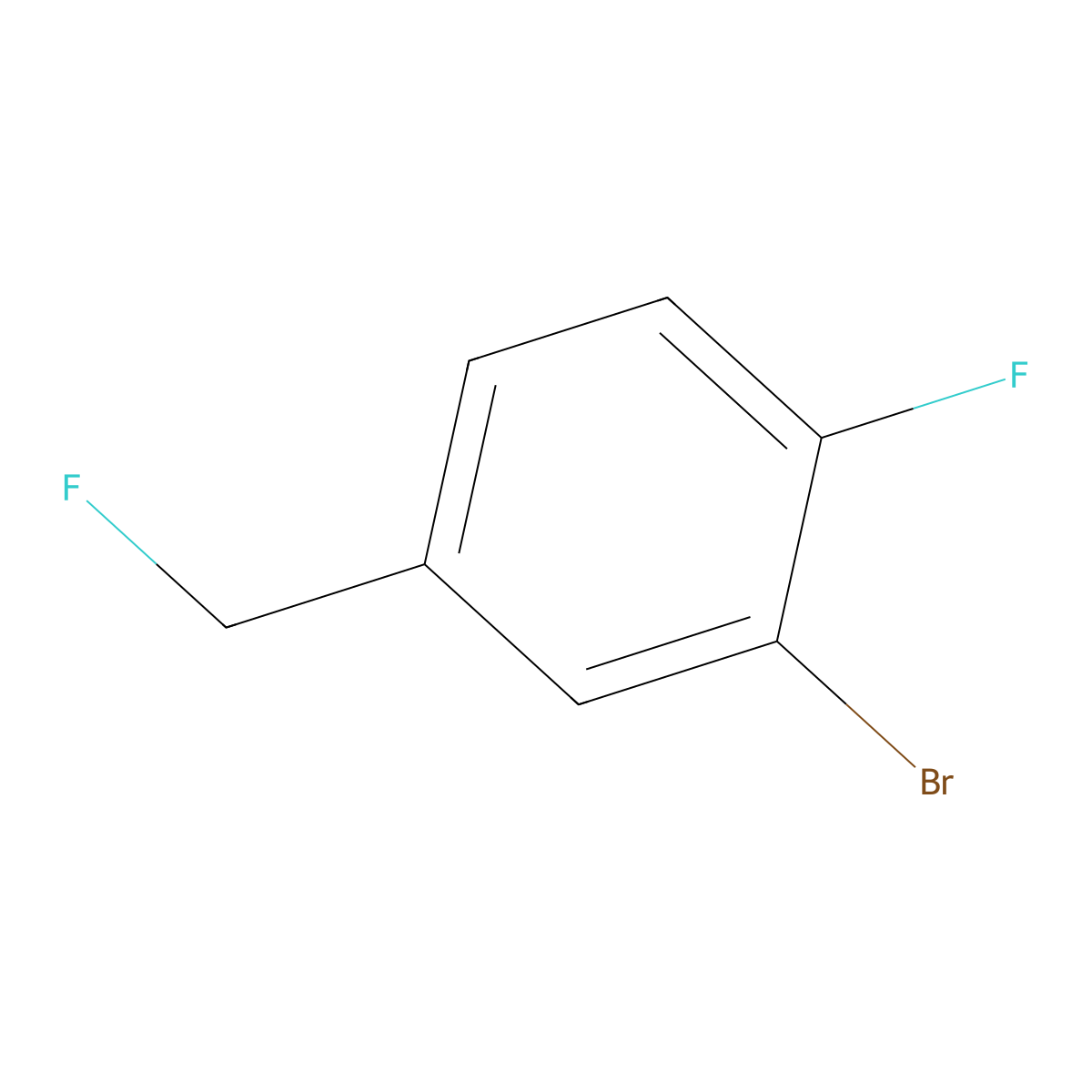 2-Bromo-1-fluoro-4-(fluoromethyl)benzene molecular structure, CAS 1783551-07-4