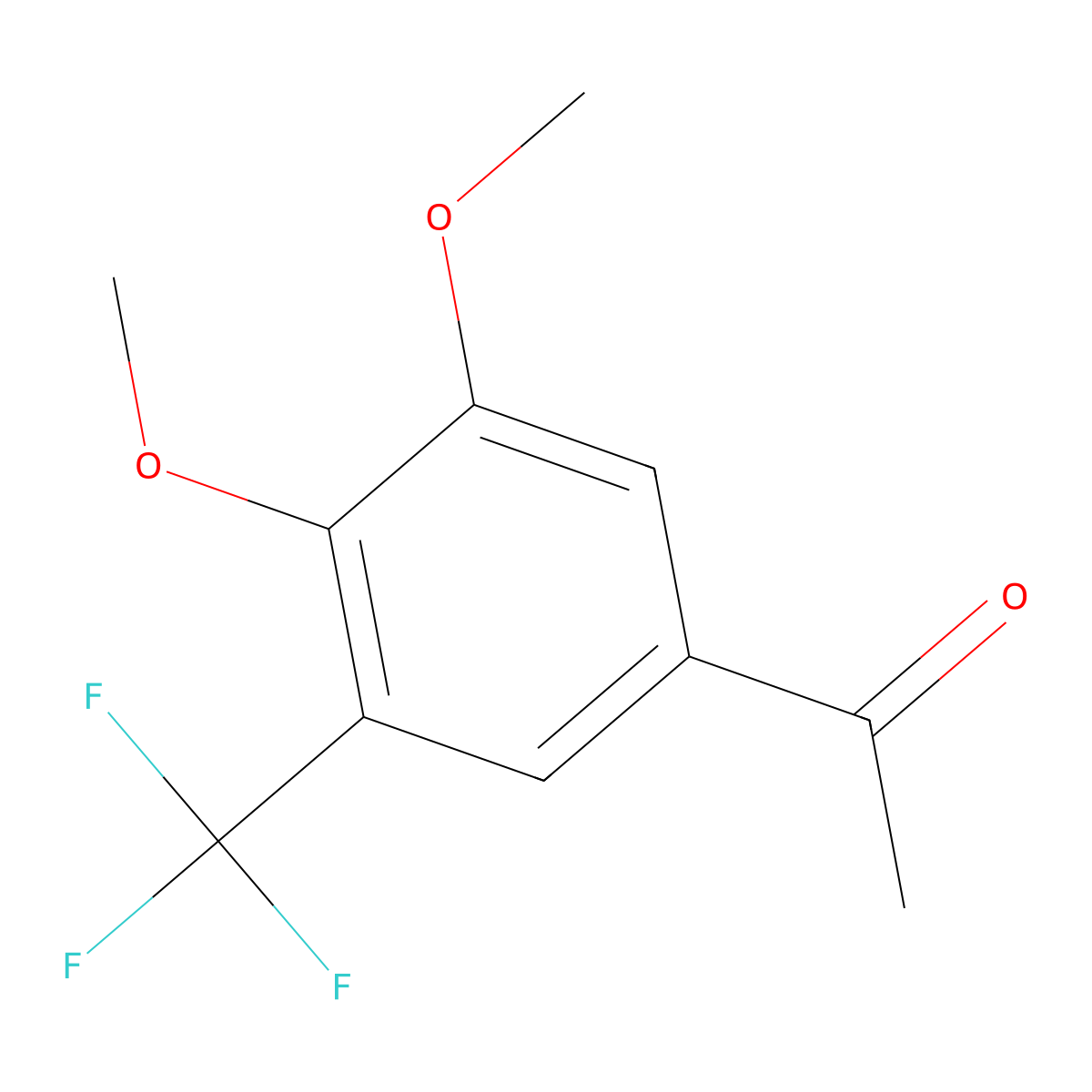 1-(3,4-Dimethoxy-5-(trifluoromethyl)phenyl)ethan-1-one molecular structure, CAS 1783556-45-5
