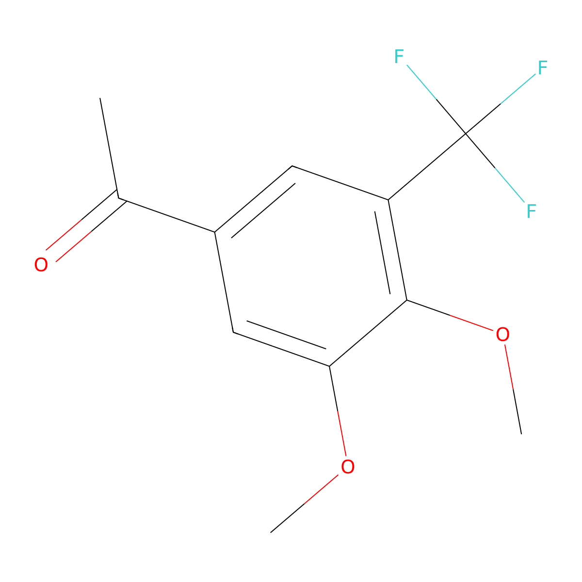 1-(3,4-Dimethoxy-5-(trifluoromethyl)phenyl)ethan-1-one molecular structure, CAS 1783556-45-5