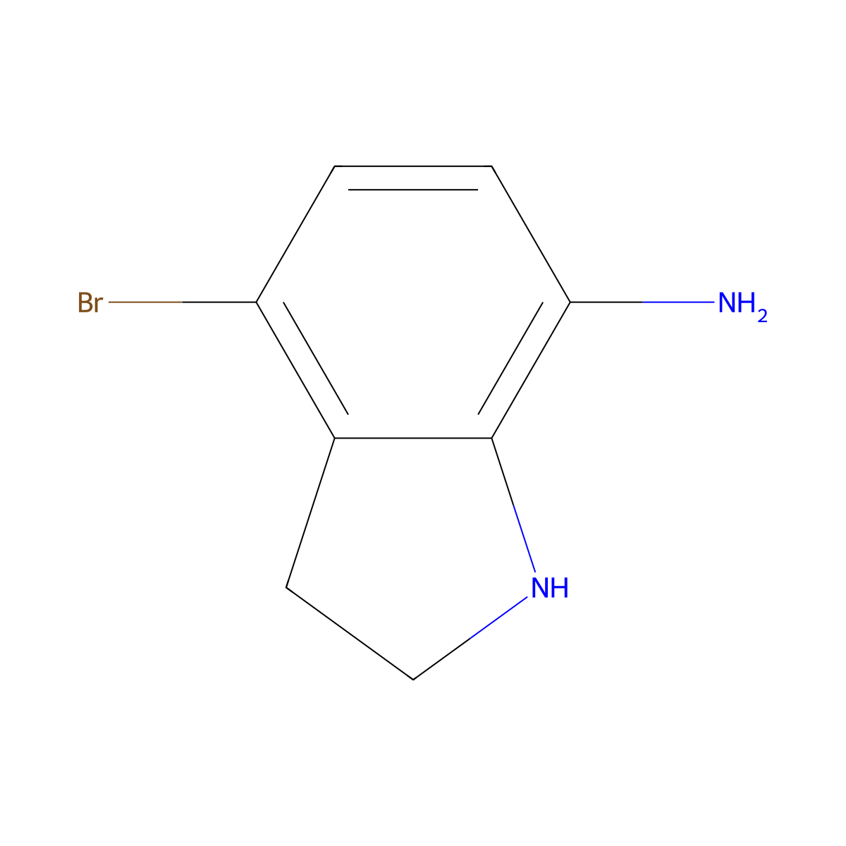 4-Bromoindolin-7-amine molecular structure, CAS 1783558-27-9