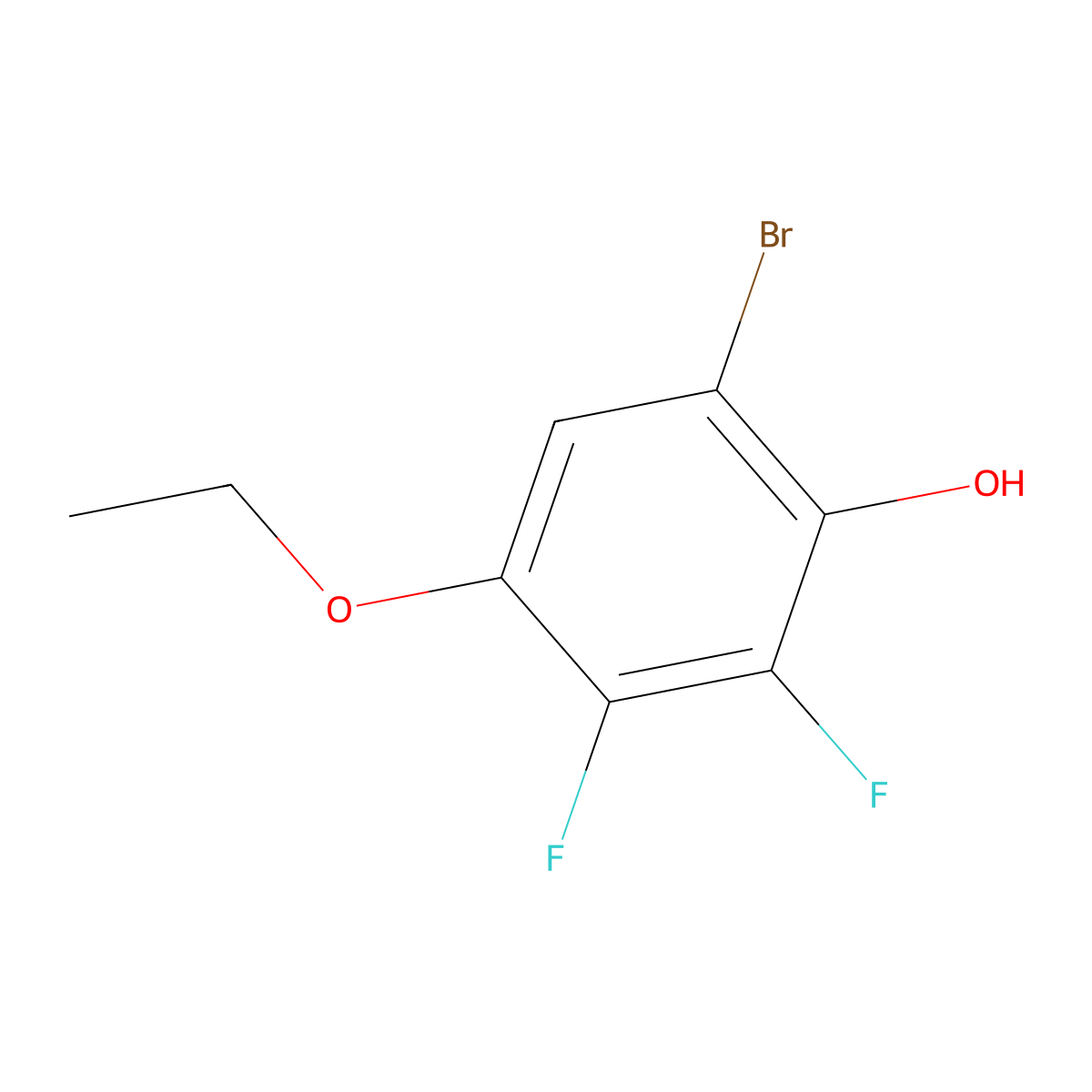 6-Bromo-4-ethoxy-2,3-difluorophenol molecular structure, CAS 1783559-46-5