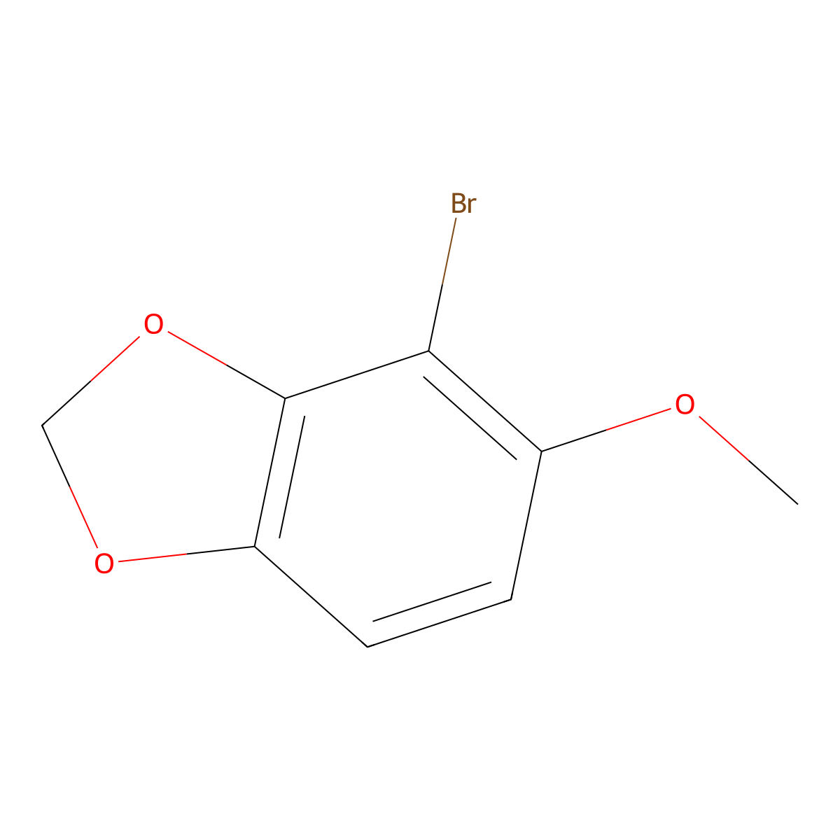 4-Bromo-5-methoxy-1,3-benzodioxole molecular structure, CAS 1783561-37-4