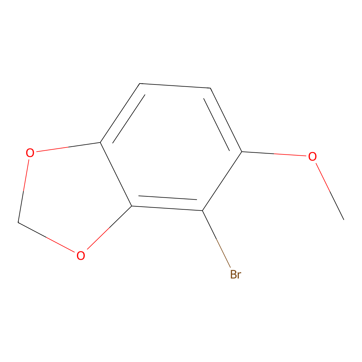 4-Bromo-5-methoxy-1,3-benzodioxole molecular structure, CAS 1783561-37-4