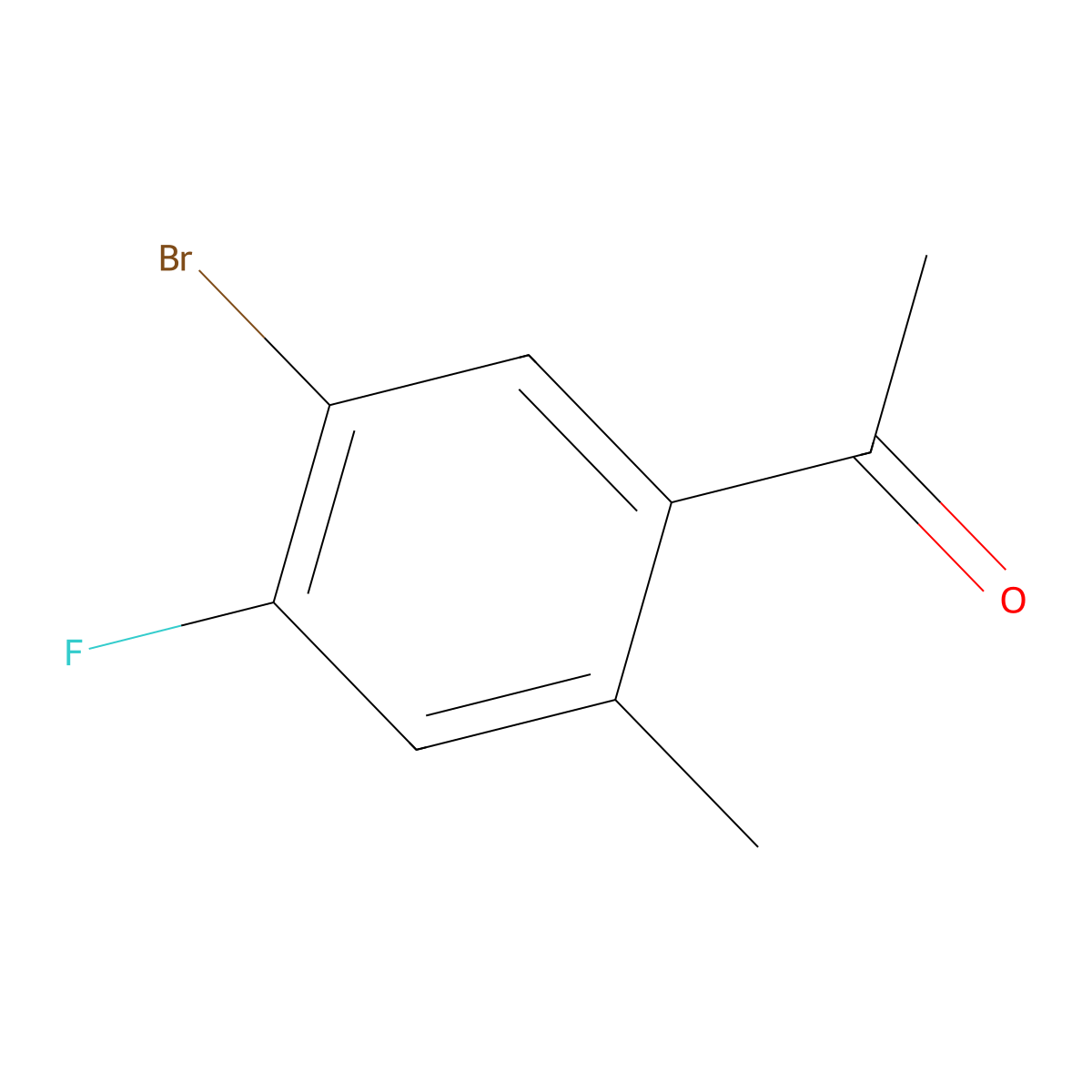 1-(5-Bromo-4-fluoro-2-methylphenyl)ethanone molecular structure, CAS 1783561-44-3