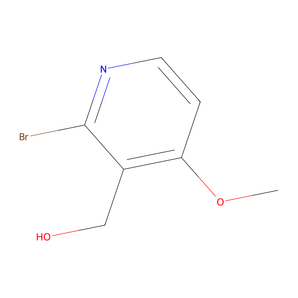 (2-Bromo-4-methoxypyridin-3-yl)methanol molecular structure, CAS 1783566-99-3