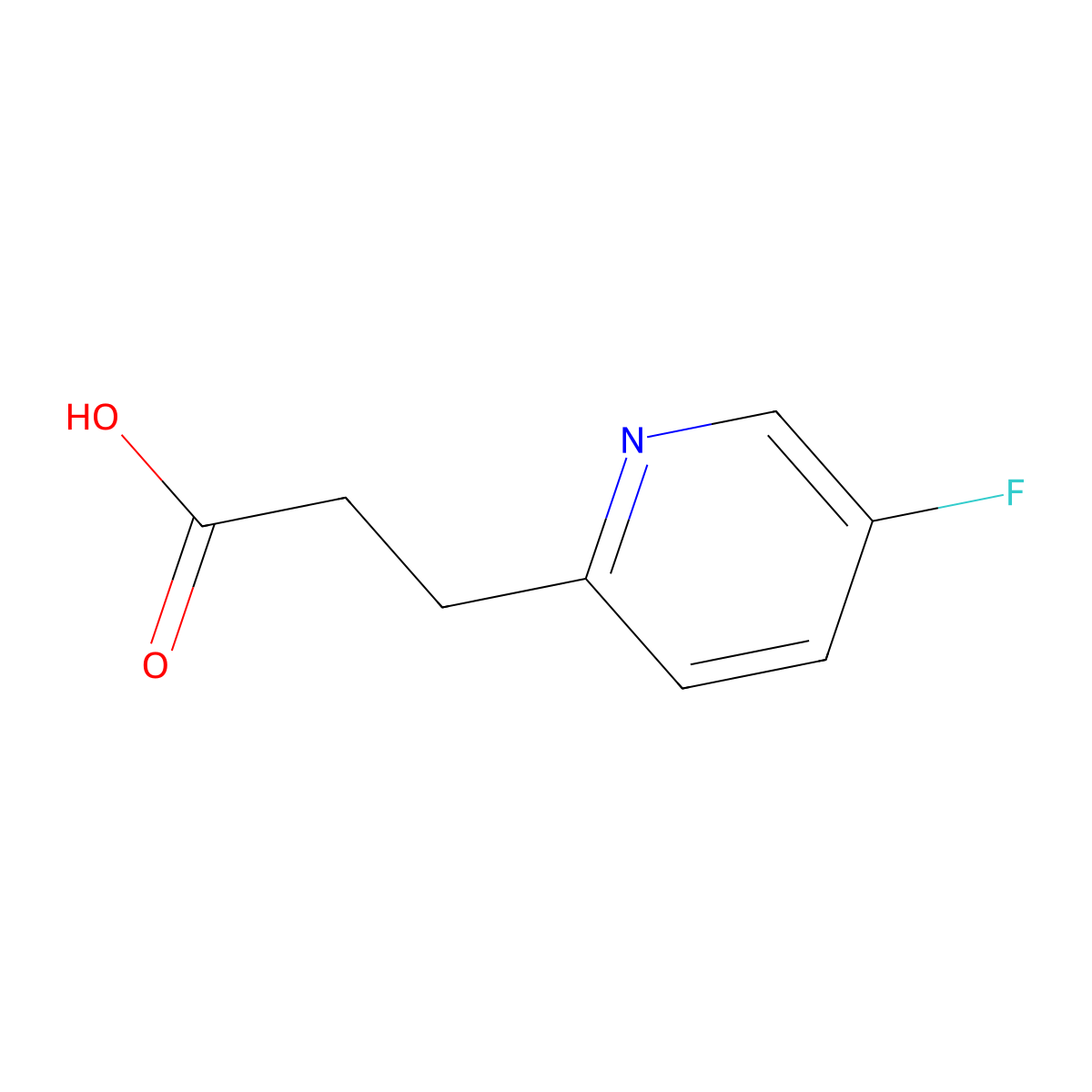 3-(5-Fluoropyridin-2-yl)propanoic acid molecular structure, CAS 1783569-44-7