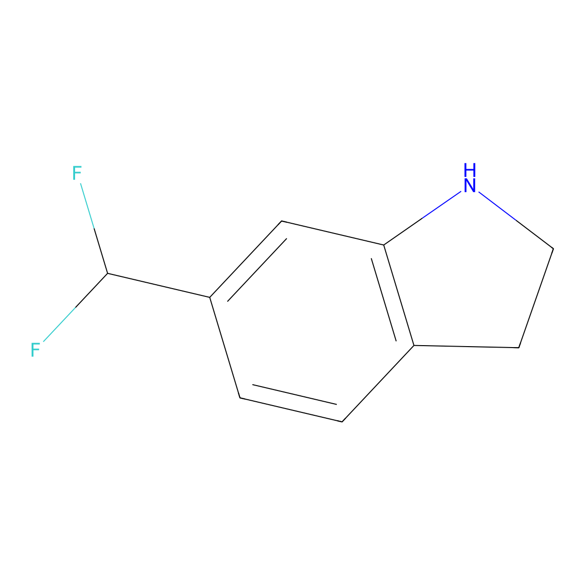 6-(Difluoromethyl)indoline molecular structure, CAS 1783569-57-2