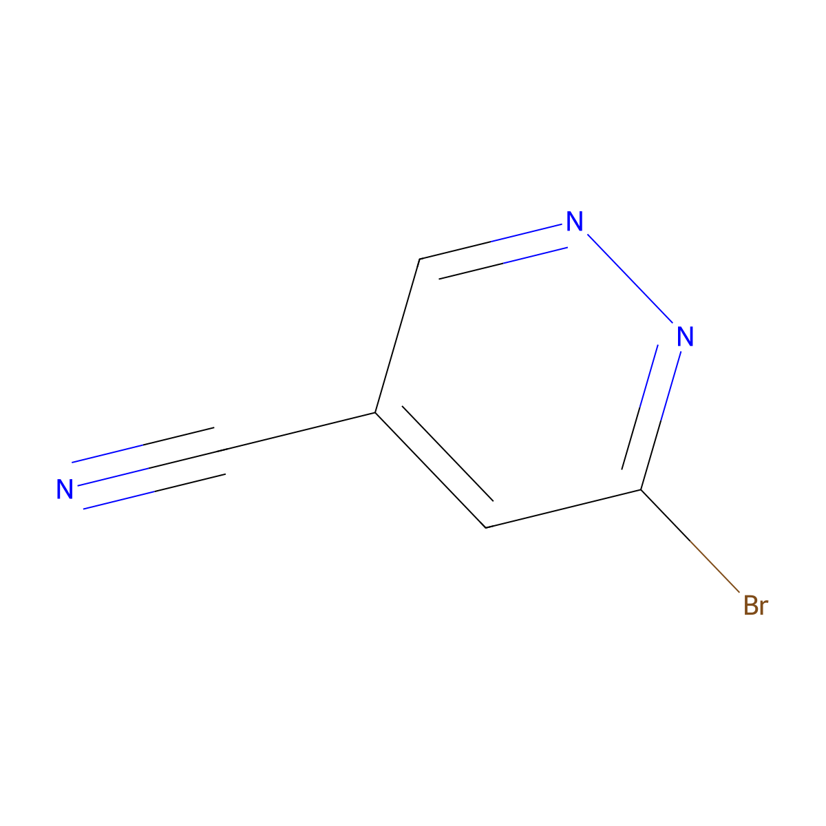 6-Bromopyridazine-4-carbonitrile molecular structure, CAS 1783587-14-3