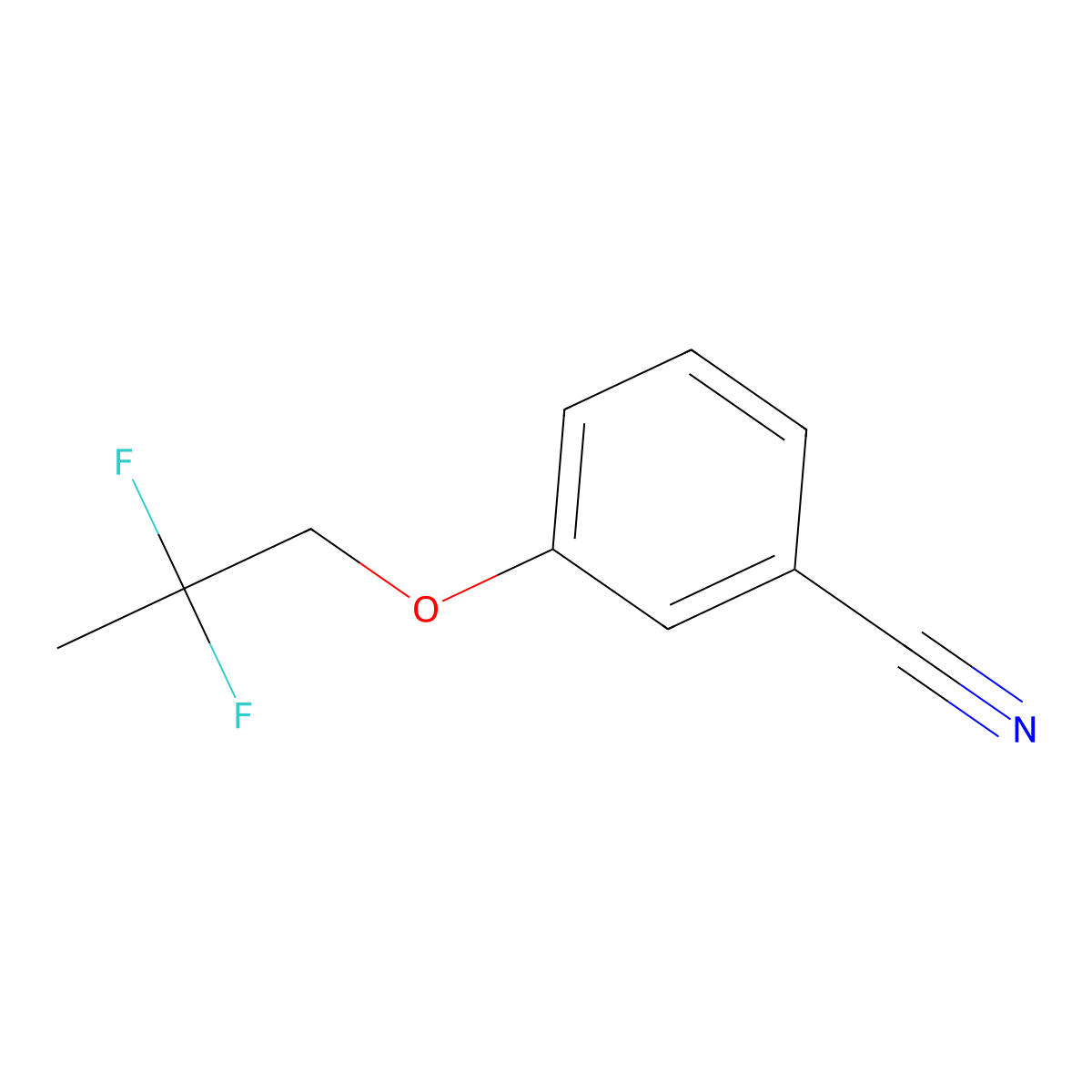 3-(2,2-Difluoropropoxy)benzonitrile molecular structure, CAS 1783595-20-9