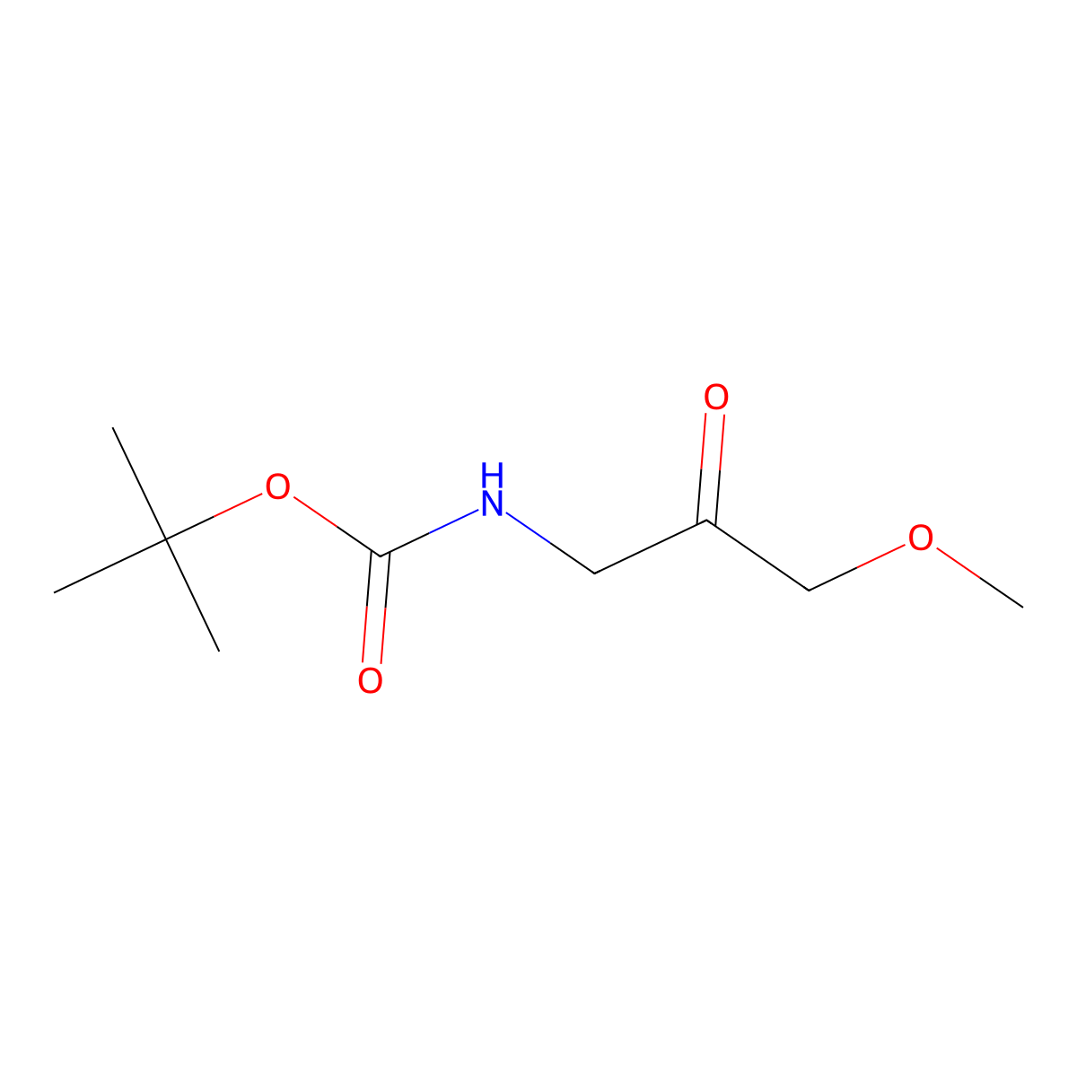 tert-butyl N-(3-methoxy-2-oxopropyl)carbamate molecular structure, CAS 1783597-79-4