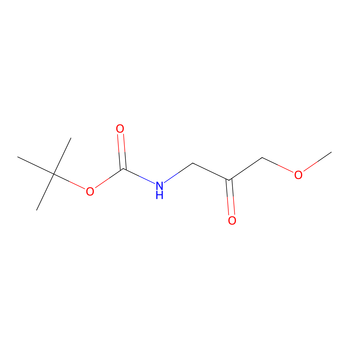 tert-butyl N-(3-methoxy-2-oxopropyl)carbamate molecular structure, CAS 1783597-79-4