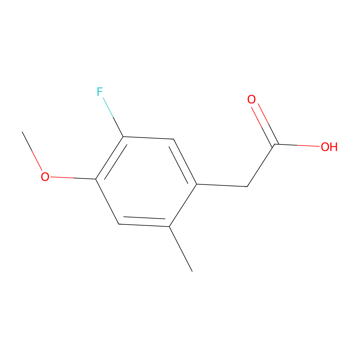 2-(5-Fluoro-4-methoxy-2-methylphenyl)acetic acid molecular structure, CAS 1783600-52-1