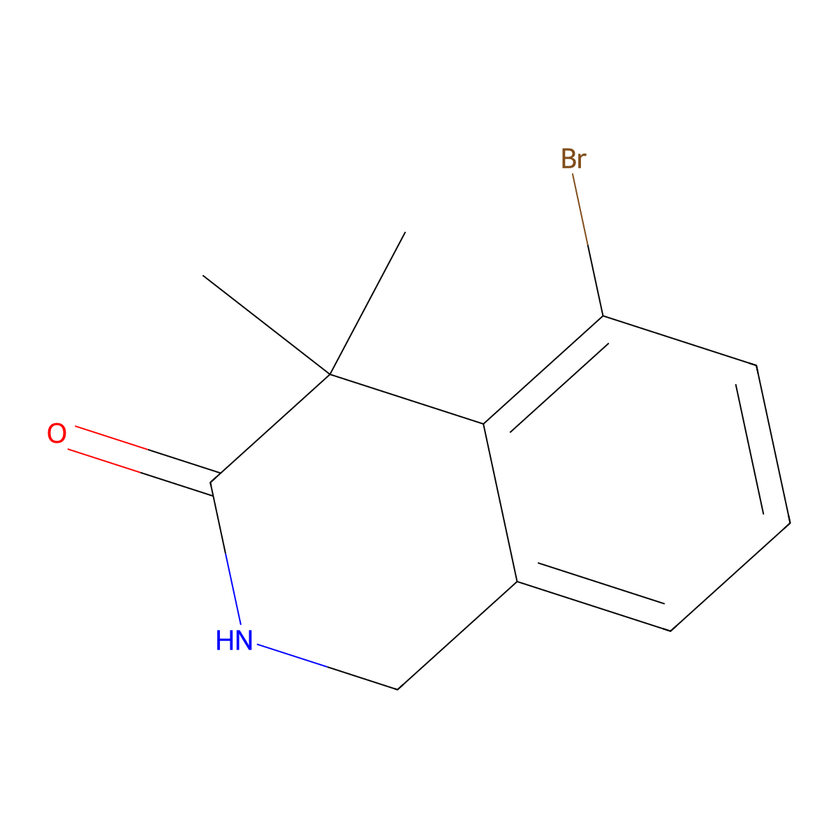 5-Bromo-4,4-dimethyl-1,2-dihydroisoquinolin-3(4H)-one molecular structure, CAS 1783612-01-0