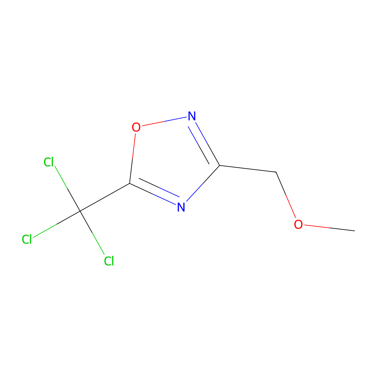 3-(Methoxymethyl)-5-(trichloromethyl)-1,2,4-oxadiazole molecular structure, CAS 1783613-25-1