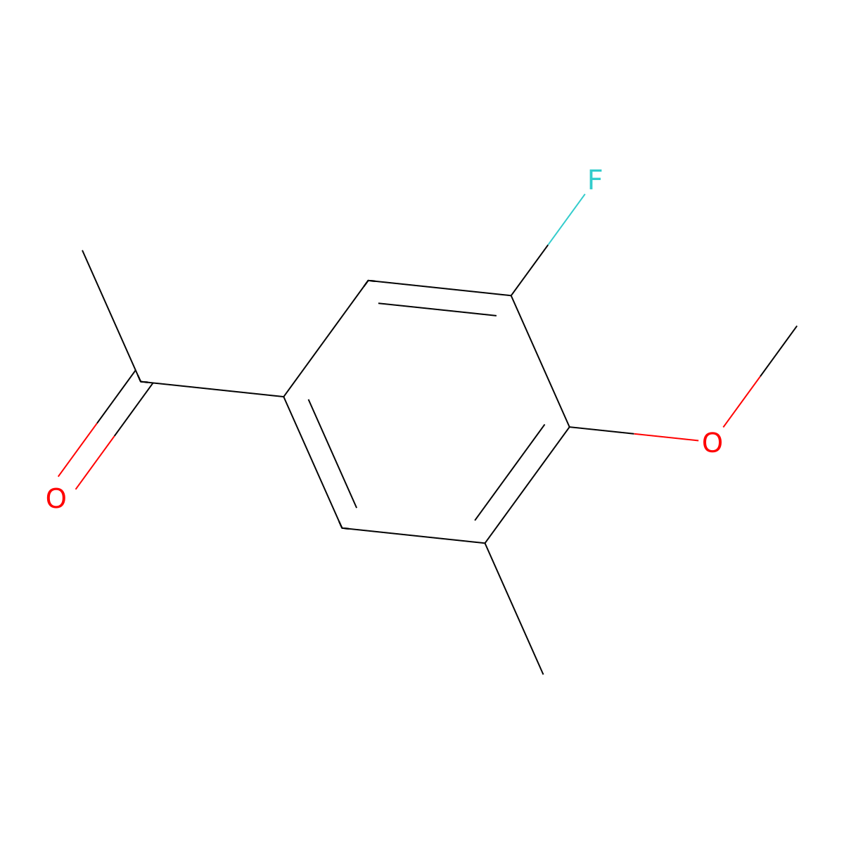 1-(3-Fluoro-4-methoxy-5-methylphenyl)ethanone molecular structure, CAS 1783614-50-5