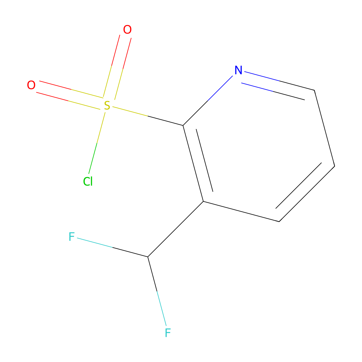 3-(Difluoromethyl)pyridine-2-sulfonyl chloride molecular structure, CAS 1783617-04-8