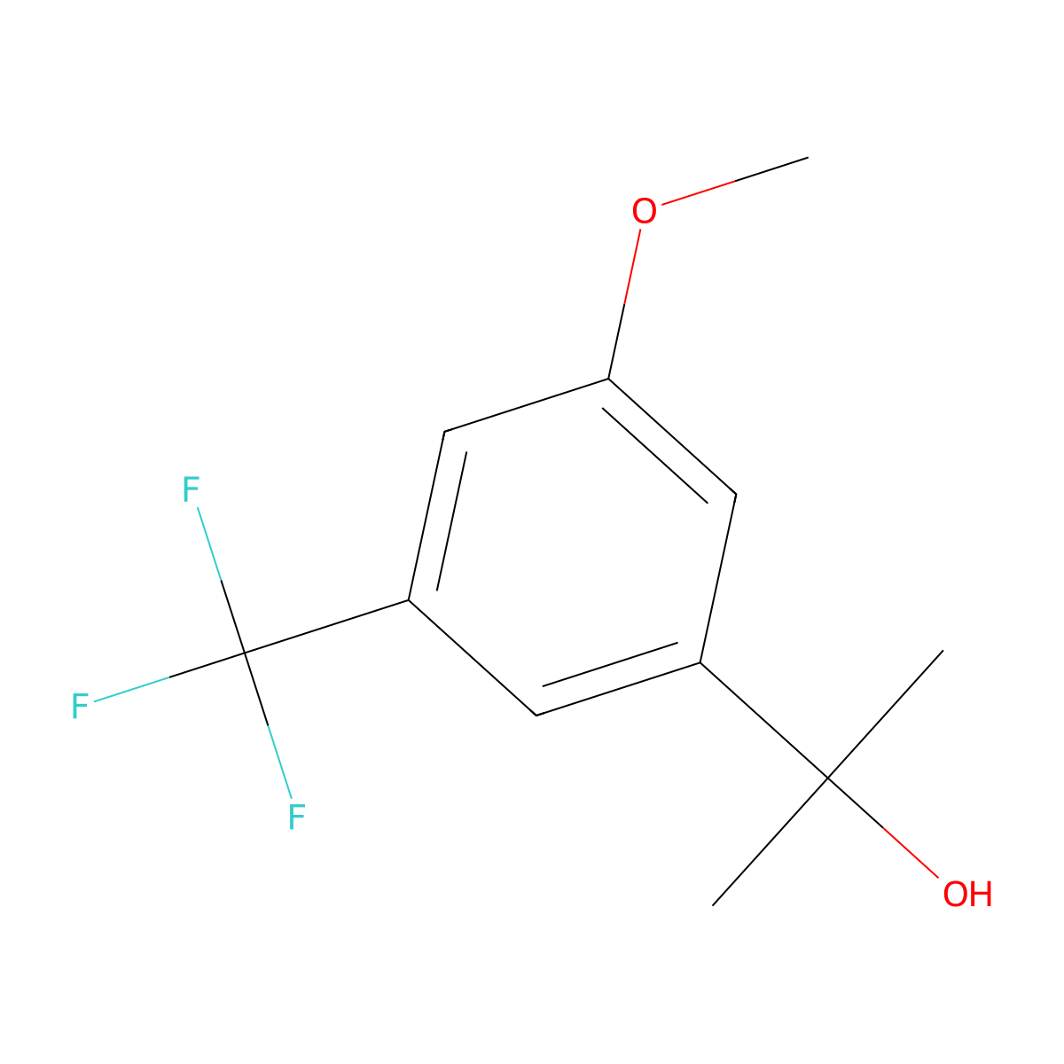2-(3-Methoxy-5-(trifluoromethyl)phenyl)propan-2-ol molecular structure, CAS 1783618-42-7