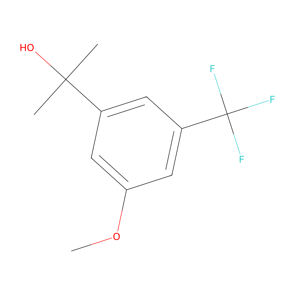 2-(3-Methoxy-5-(trifluoromethyl)phenyl)propan-2-ol molecular structure, CAS 1783618-42-7