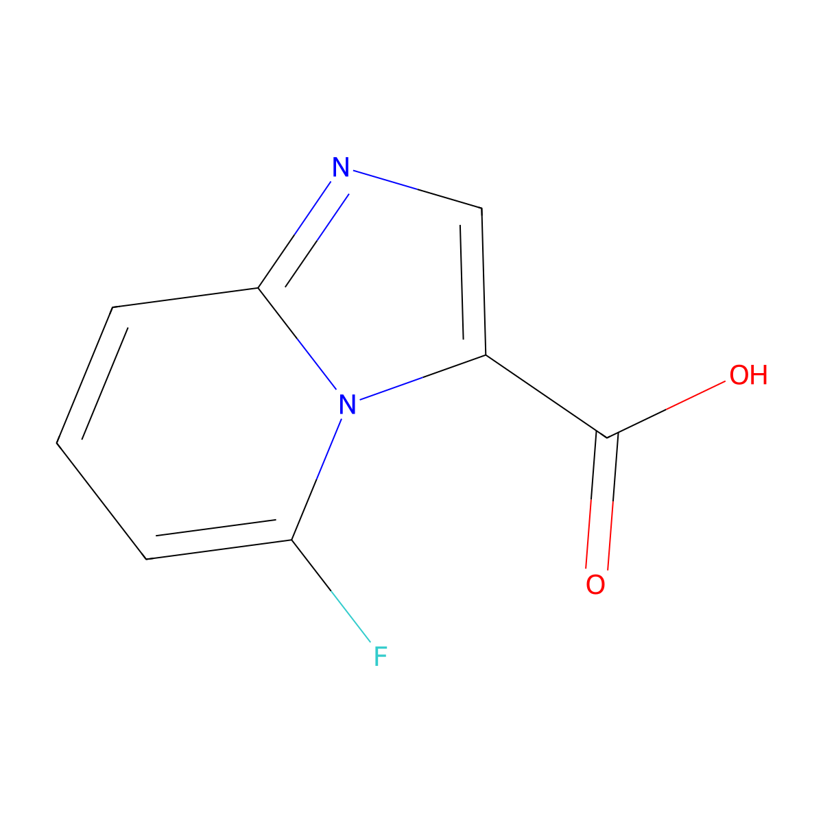 5-Fluoroimidazo[1,2-a]pyridine-3-carboxylic acid molecular structure, CAS 1783619-07-7