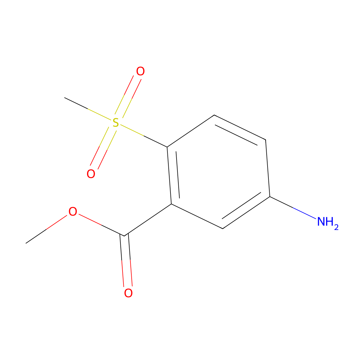 Methyl5-amino-2-methanesulfonylbenzoate molecular structure, CAS 1783619-42-0