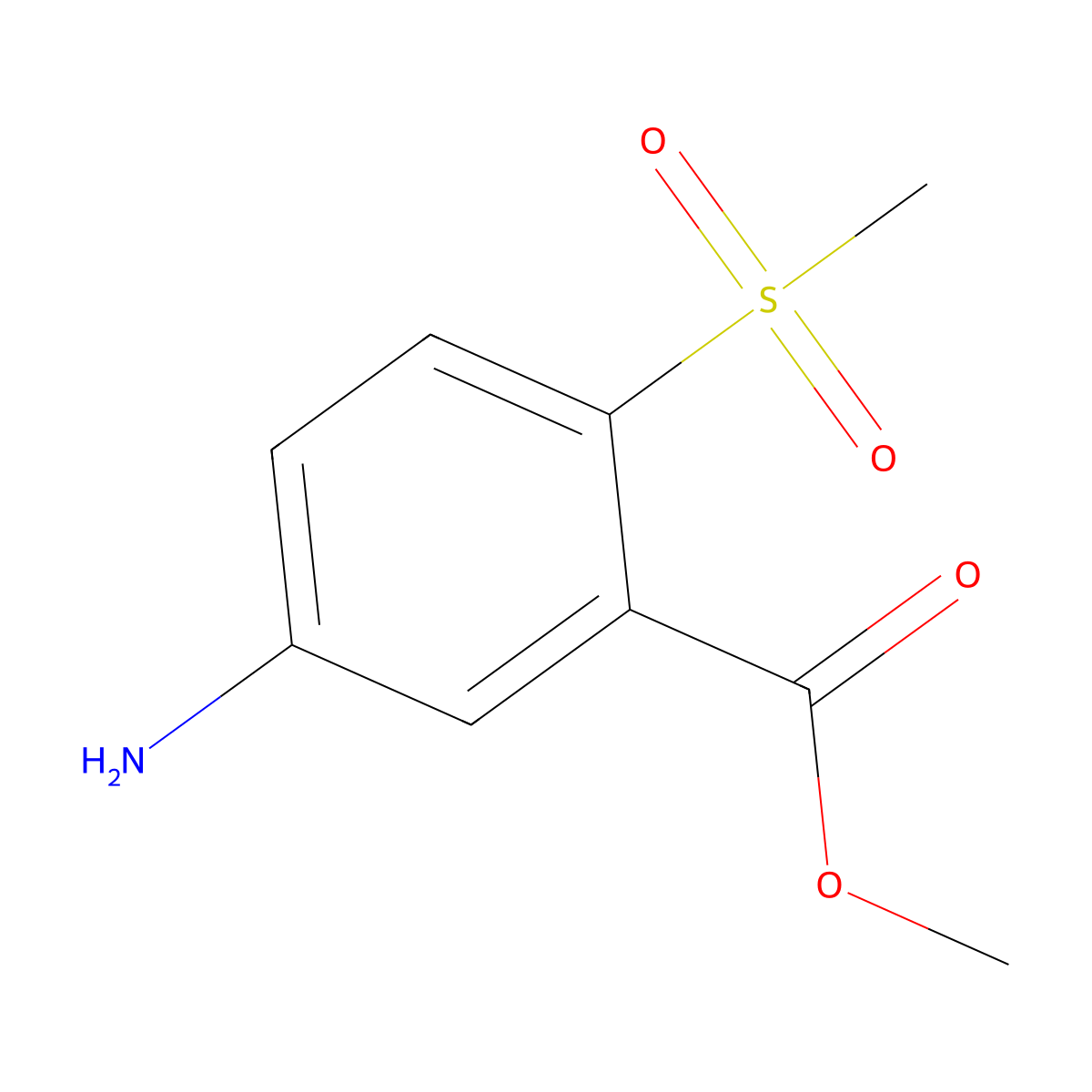 Methyl5-amino-2-methanesulfonylbenzoate molecular structure, CAS 1783619-42-0