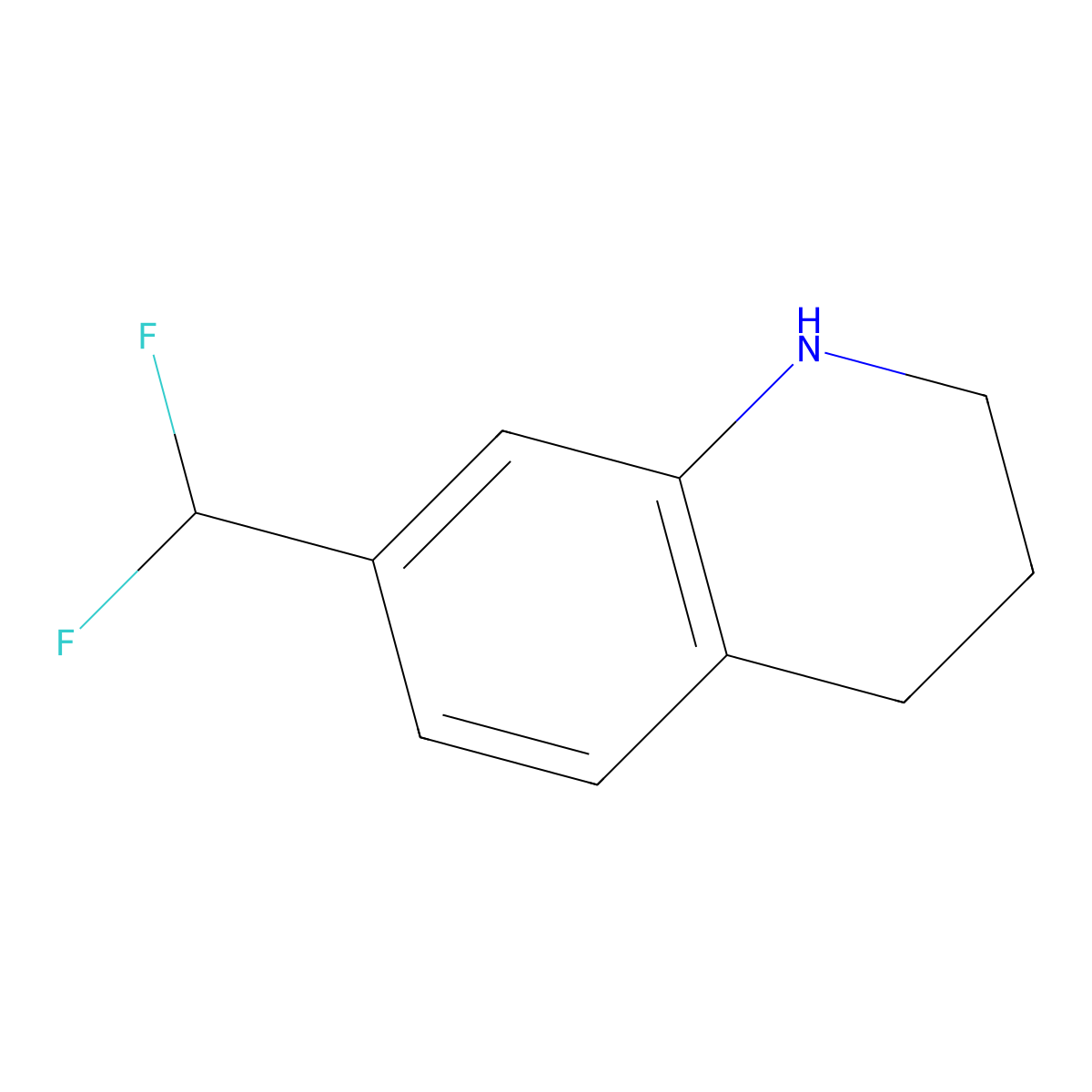 7-(Difluoromethyl)-1,2,3,4-tetrahydroquinoline molecular structure, CAS 1783624-20-3