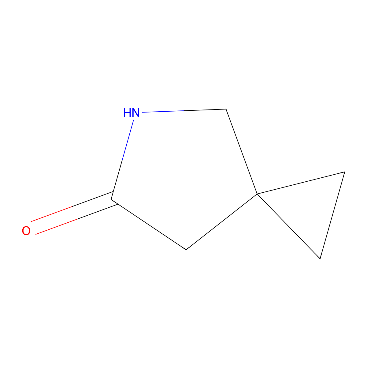 5-Azaspiro(2.4)heptan-6-one molecular structure, CAS 1783637-53-5