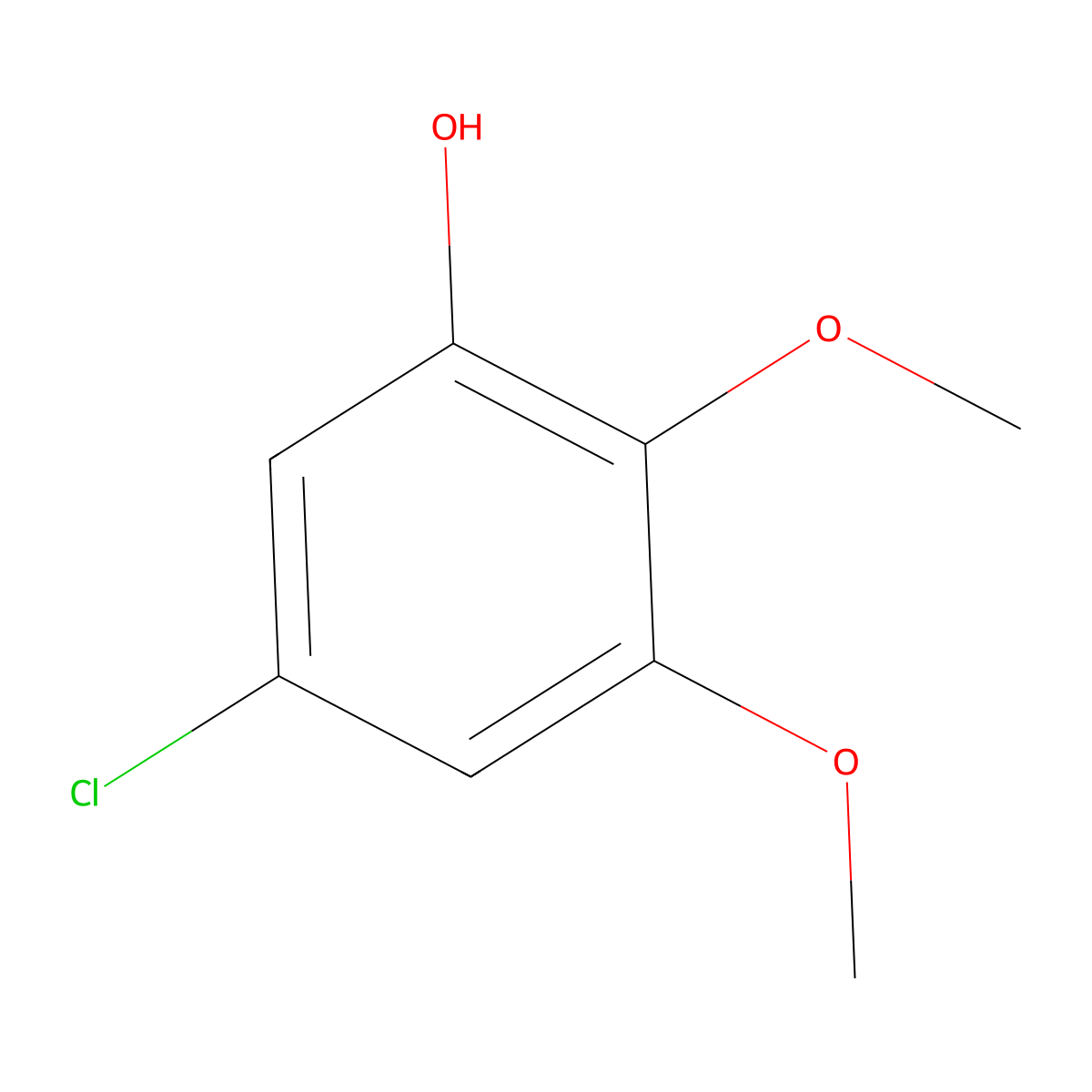 5-Chloro-2,3-dimethoxyphenol molecular structure, CAS 1783641-76-8