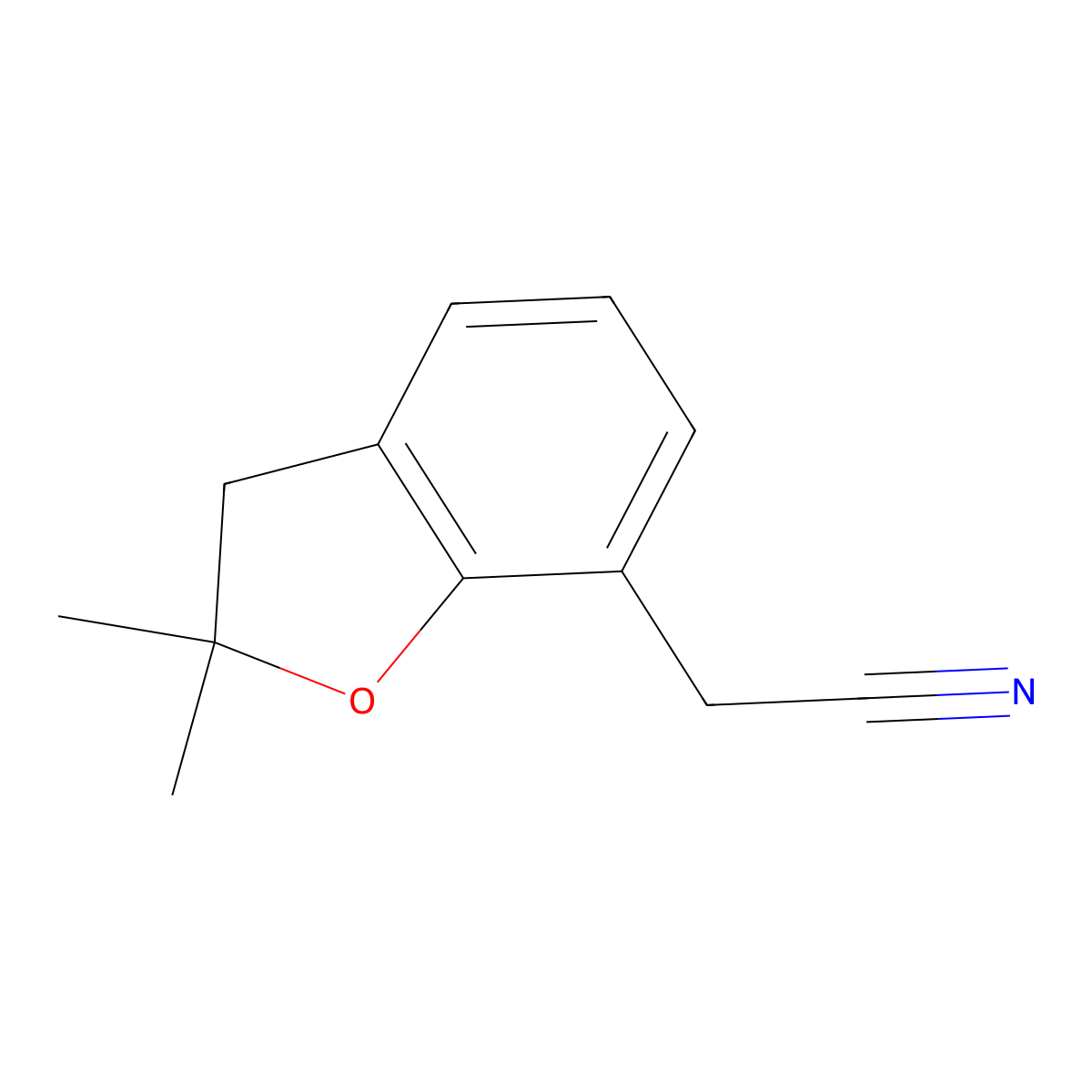 2-(2,2-Dimethyl-2,3-dihydro-1-benzofuran-7-yl)acetonitrile molecular structure, CAS 1783643-89-9