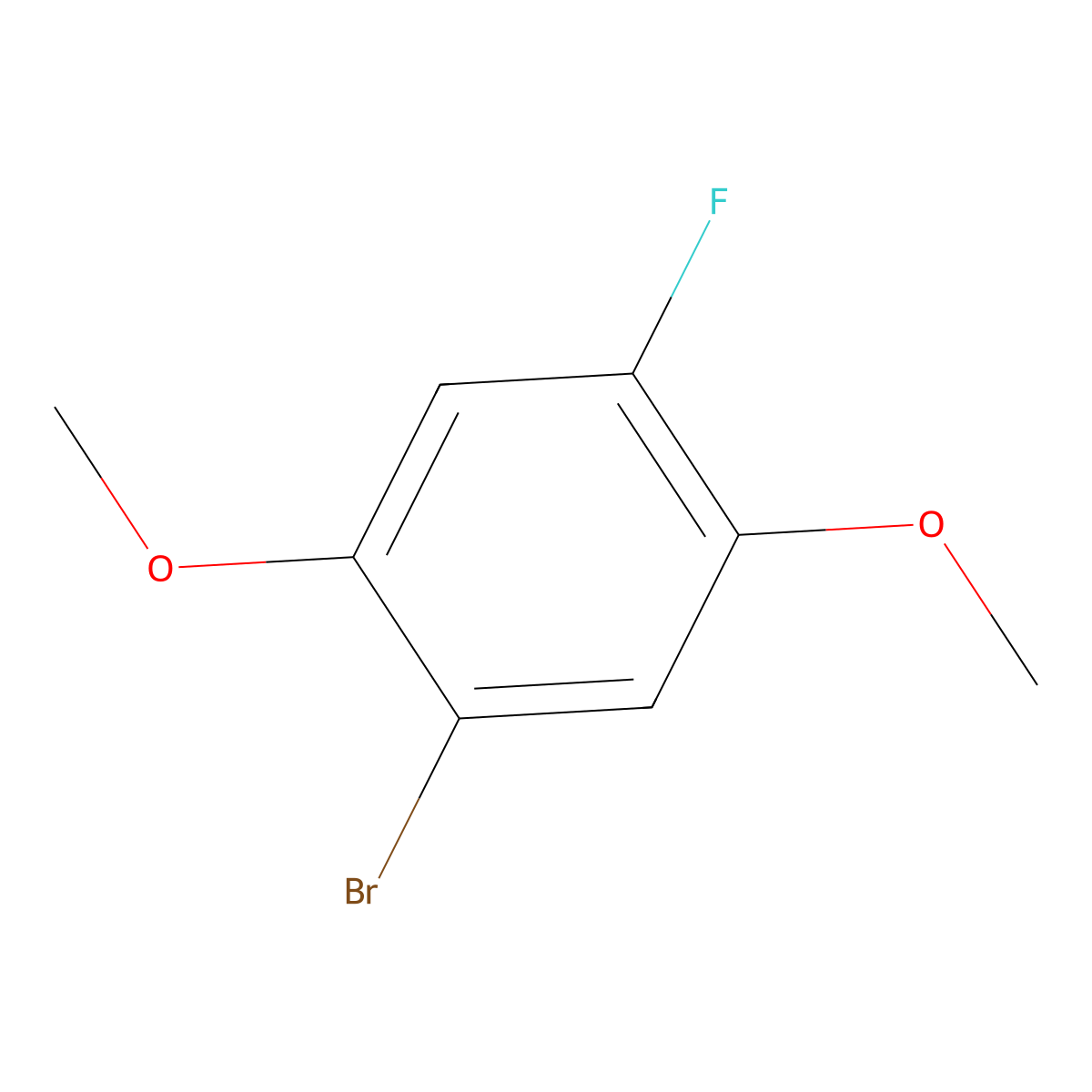 1-Bromo-4-fluoro-2,5-dimethoxybenzene molecular structure, CAS 1783644-81-4