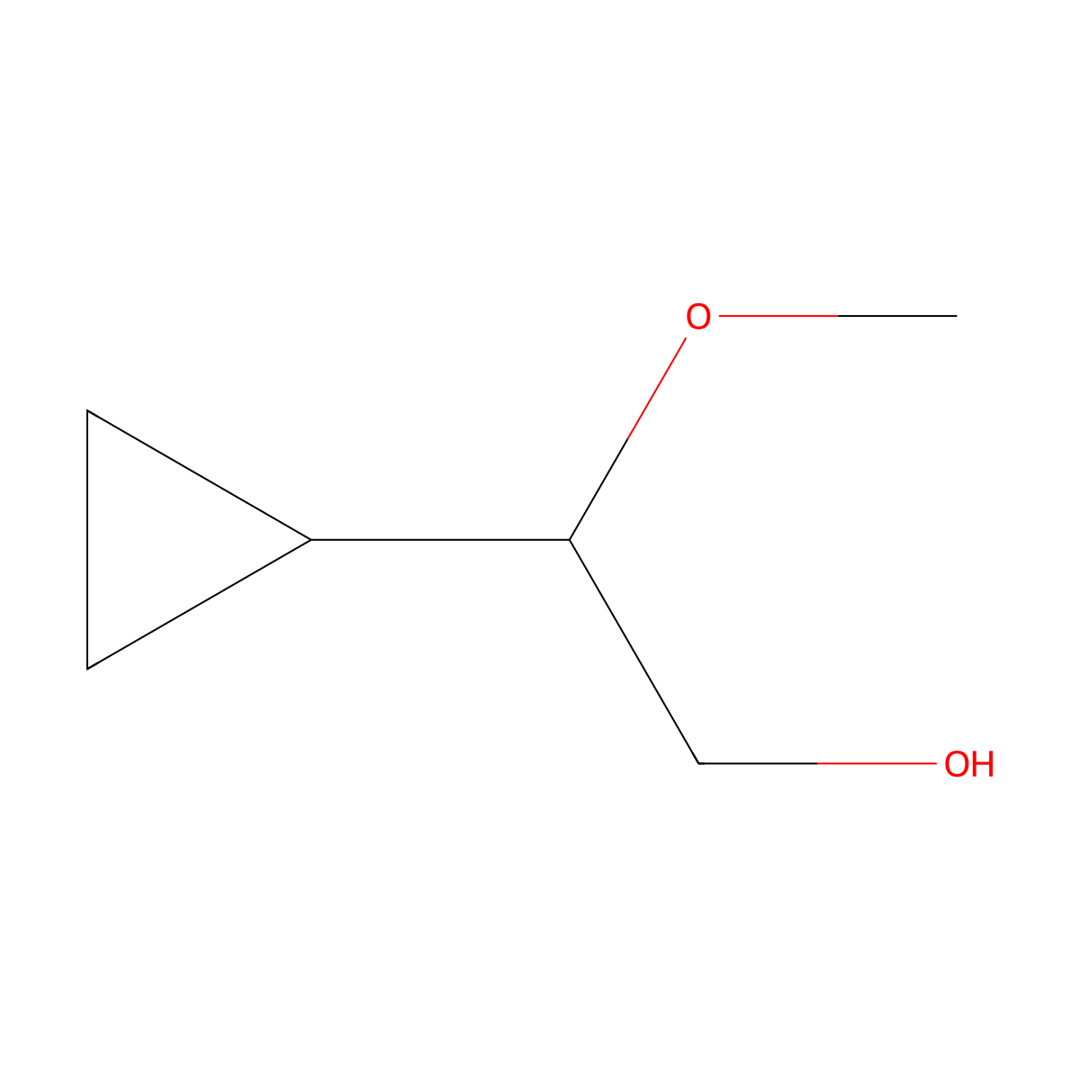 2-Cyclopropyl-2-methoxyethan-1-ol molecular structure, CAS 1783648-29-2