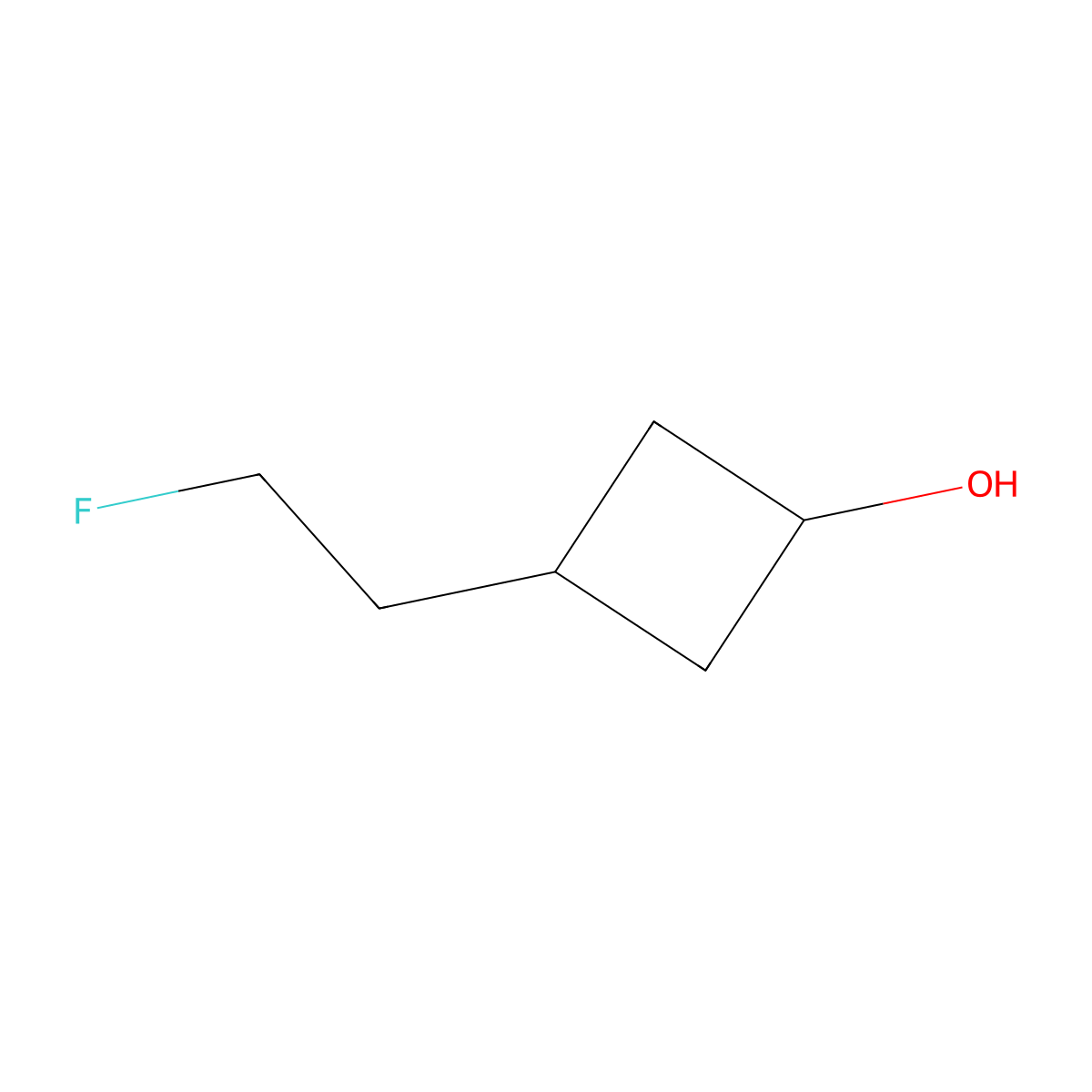 3-(2-Fluoroethyl)cyclobutan-1-ol molecular structure, CAS 1783649-01-3