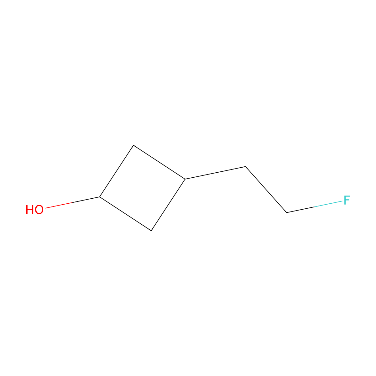 3-(2-Fluoroethyl)cyclobutan-1-ol molecular structure, CAS 1783649-01-3
