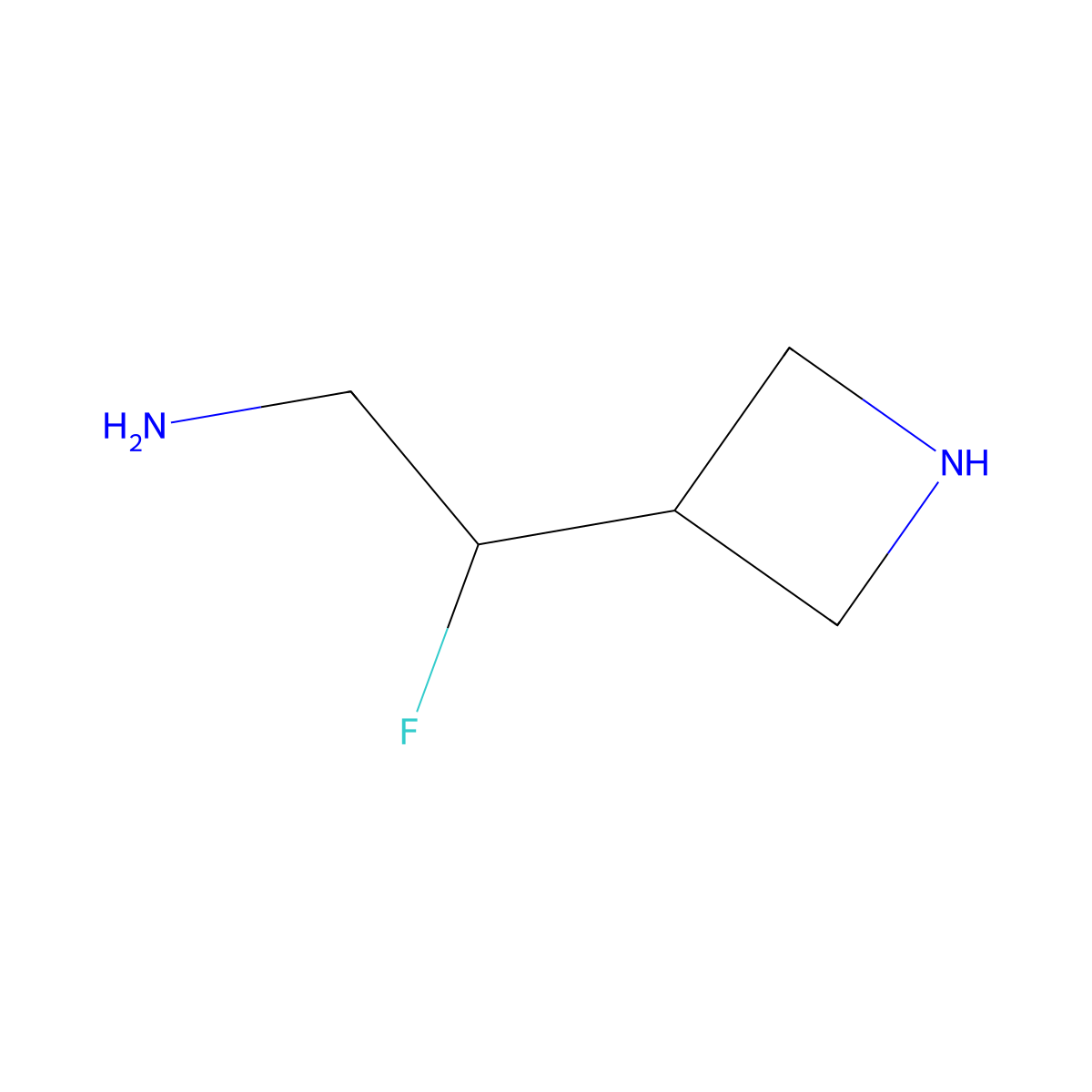 2-(Azetidin-3-yl)-2-fluoroethan-1-amine molecular structure, CAS 1783649-20-6