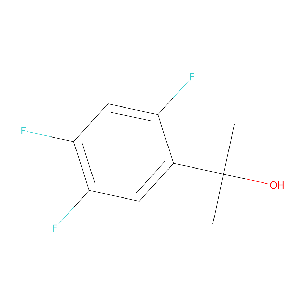 2,4,5-Trifluoro-alpha,alpha-dimethylbenZenemethanol molecular structure, CAS 1783655-94-6