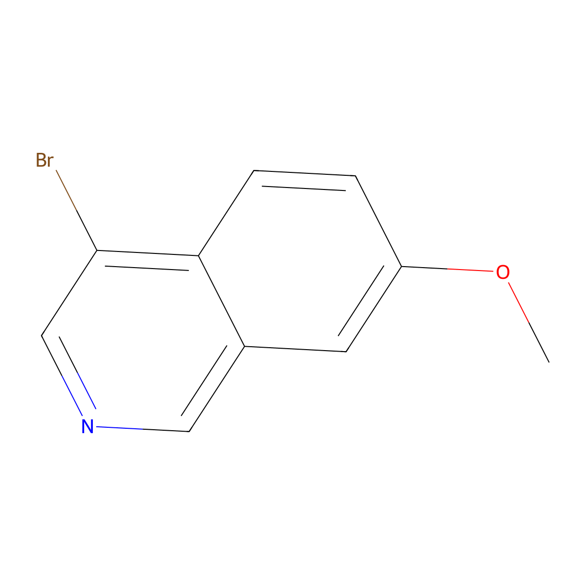 4-Bromo-7-methoxyisoquinoline molecular structure, CAS 1783659-54-0