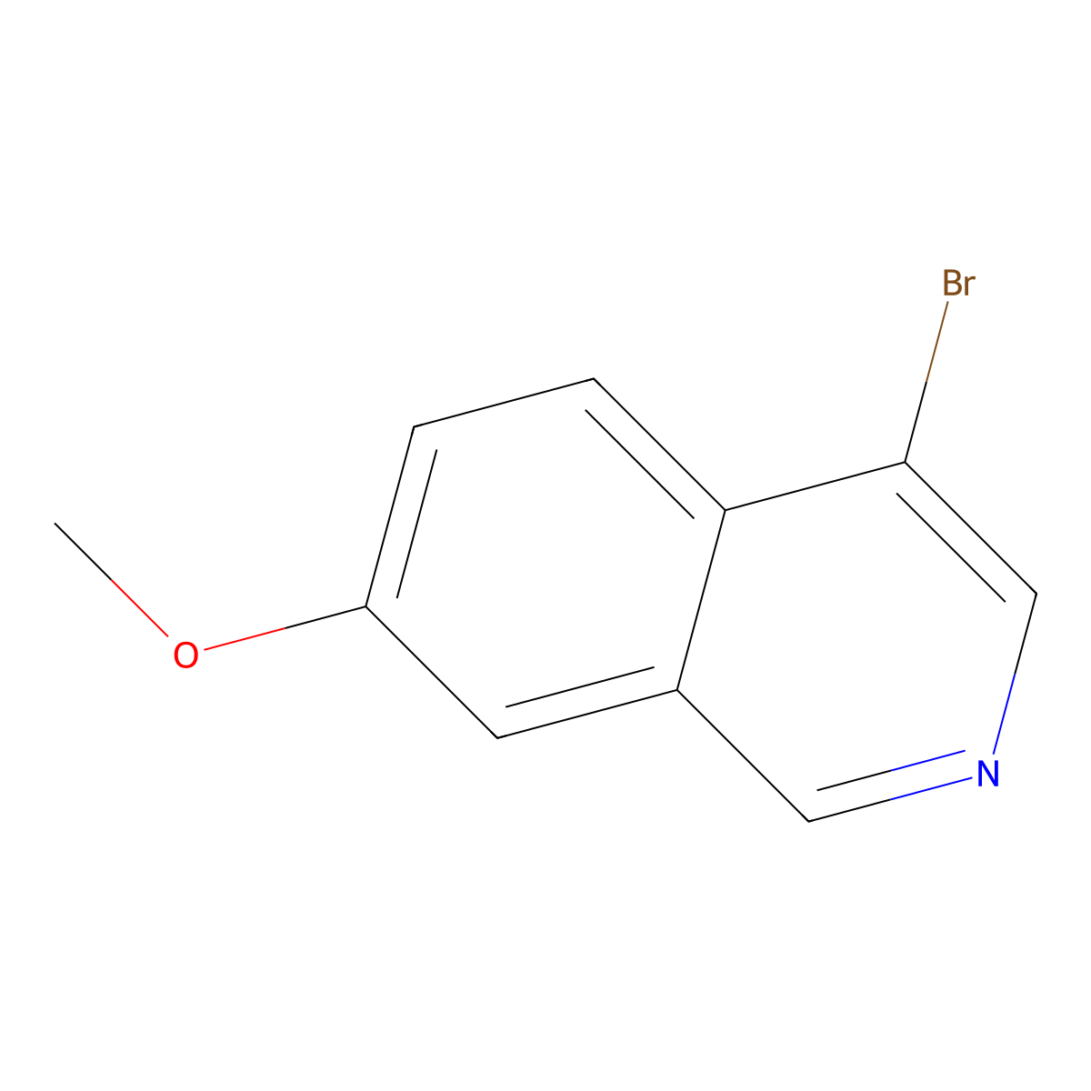 4-Bromo-7-methoxyisoquinoline molecular structure, CAS 1783659-54-0