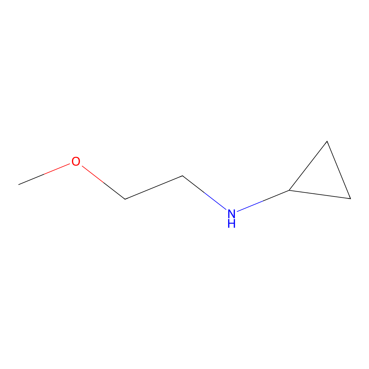 N-(2-methoxyethyl)cyclopropanamine molecular structure, CAS 178366-15-9