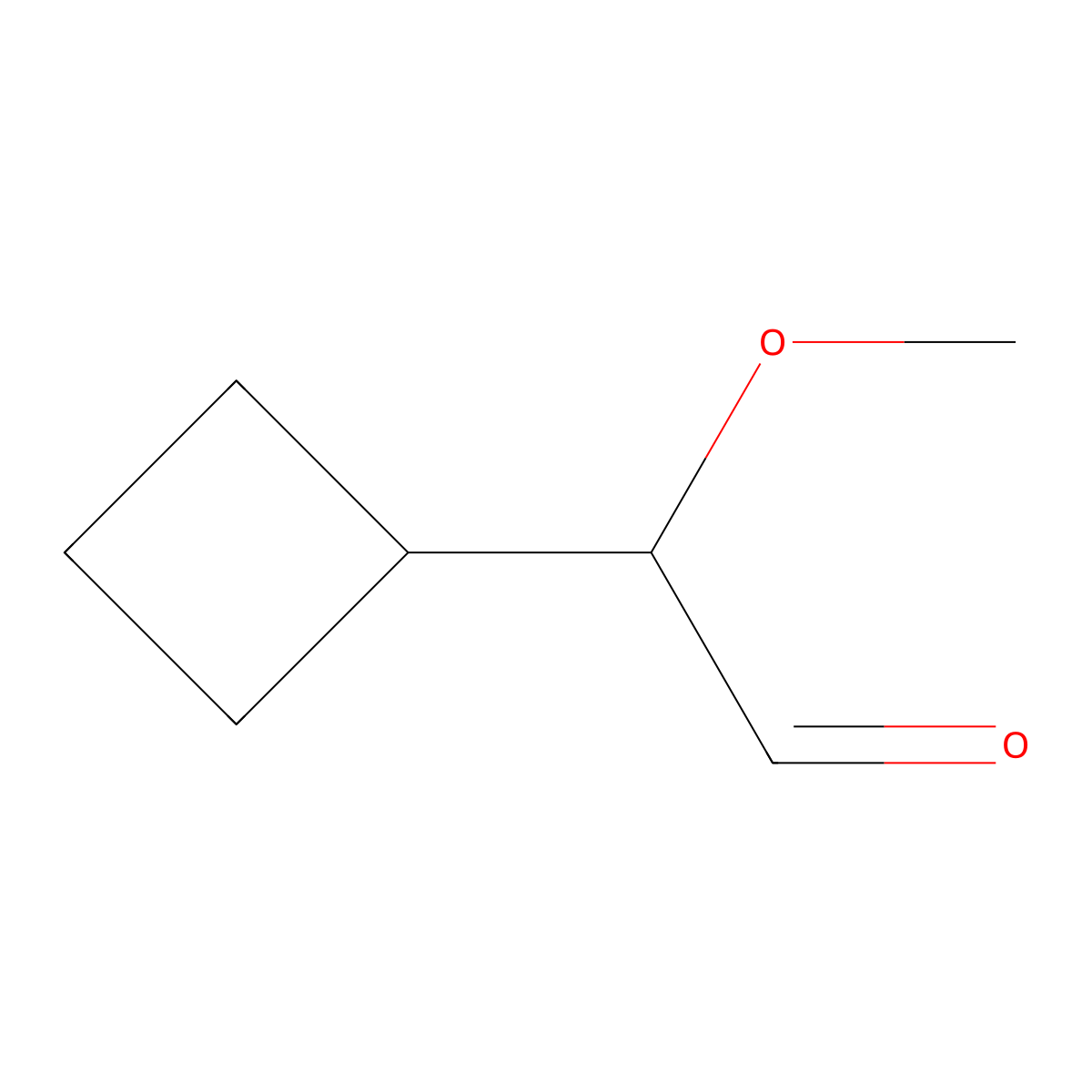 2-Cyclobutyl-2-methoxyacetaldehyde molecular structure, CAS 1783661-27-7