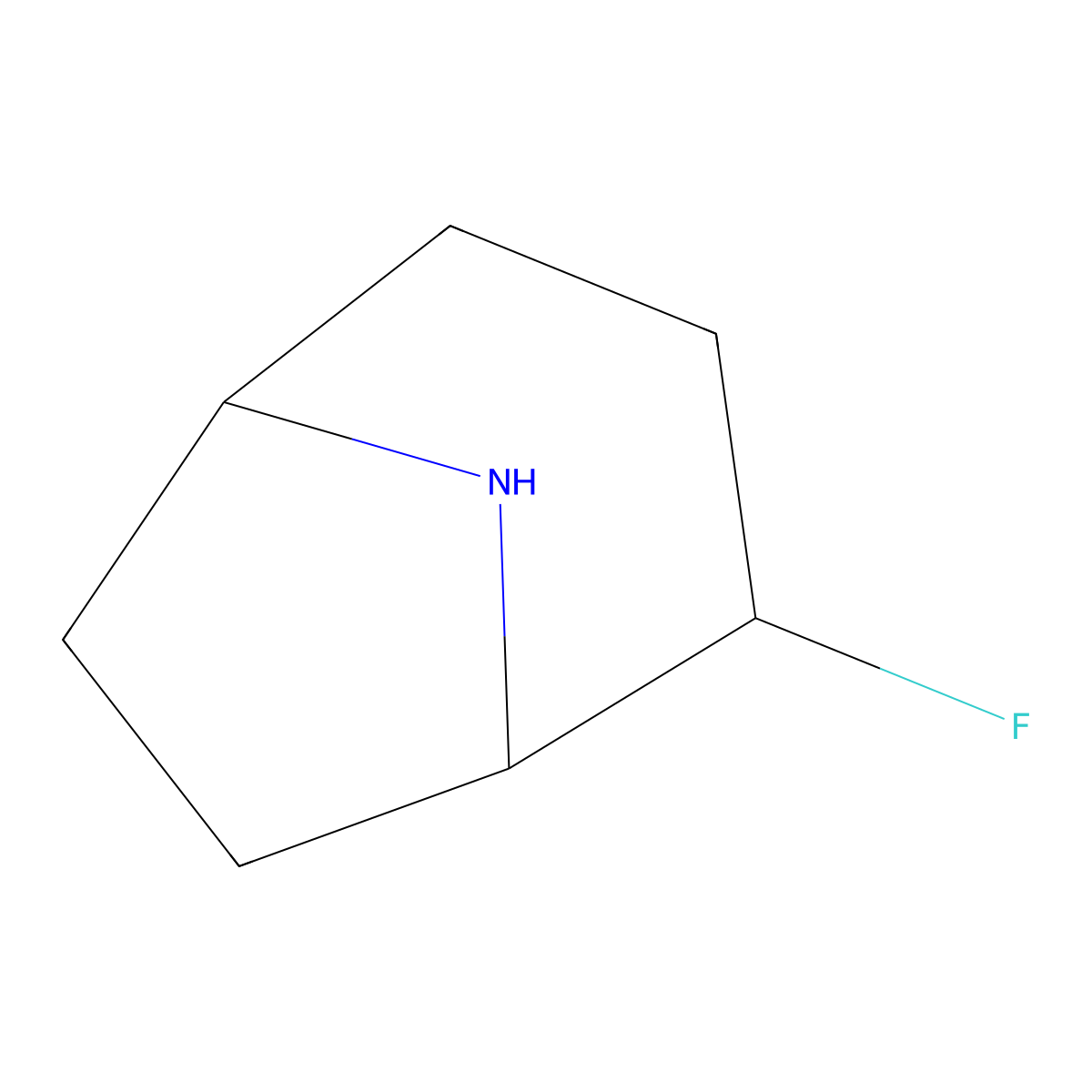 2-Fluoro-8-azabicyclo[3.2.1]octane molecular structure, CAS 1783662-04-3