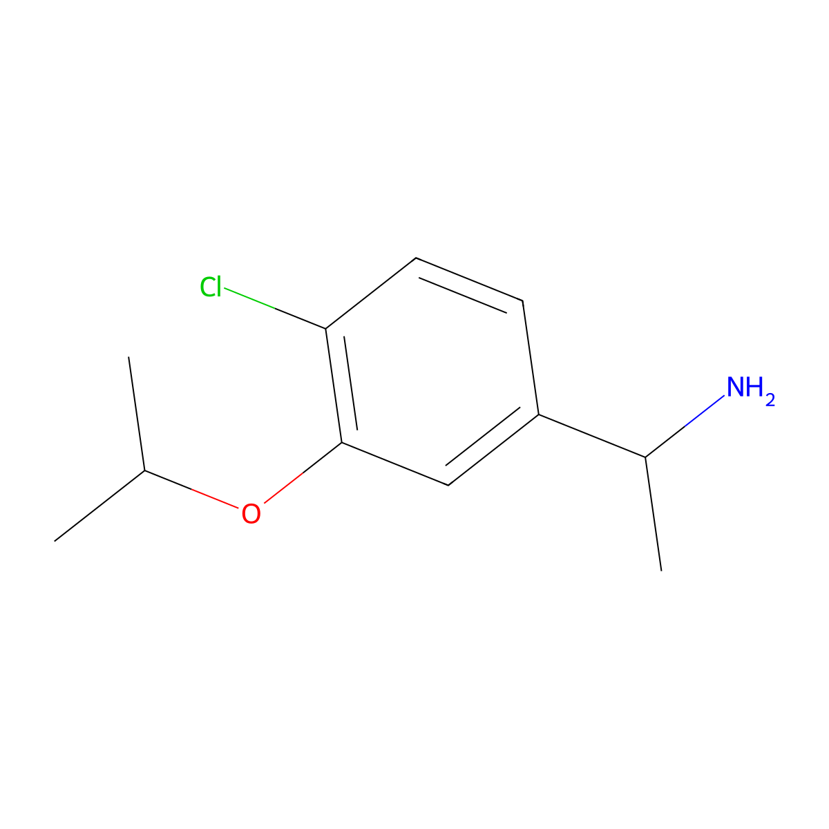 1-(4-Chloro-3-isopropoxyphenyl)ethanamine molecular structure, CAS 1783663-74-0